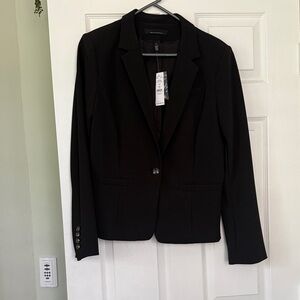 Women's Black Single-Button Tailored Blazer White House Black Market sz 14